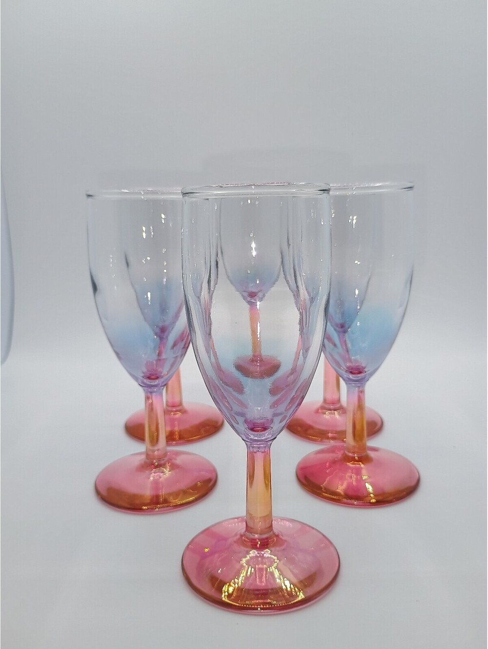 Vintage 1956 Nocturne Wine Glasses by Anchor Hocking - Set of 6 with box